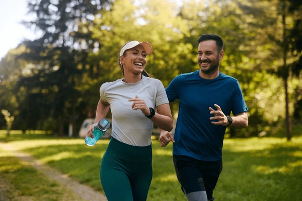 Healthy person exercising or looking vibrant